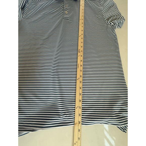 Peter Millar Summer Comfort Golf Polo Stripe Performance‎ Shirt Size M Logo - Picture 7 of 8